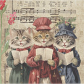 Christmas Caroling Cats シール (正面)