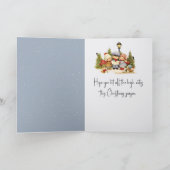 Christmas Caroling Dogs In Snowflakes カード (内部)