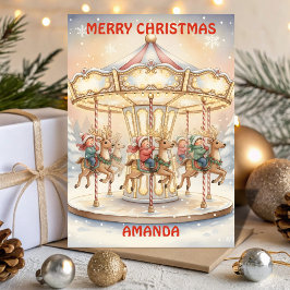 Christmas Carousel Magic Kids Card シーズンカード