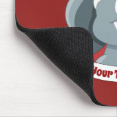 Christmas cartoon with a cute elephant mouse pad マウスパッド (コーナー)