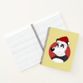 Christmas cartoon with cute panda bear notebook ノートブック (内部)
