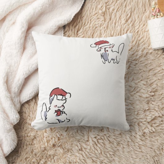 Christmas Cat クッション (ブランケット)