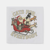 Christmas Cat スタンダードカクテルナプキン (正面)