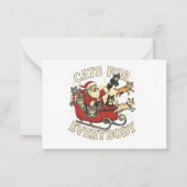 Christmas Cat ノートカード (正面)