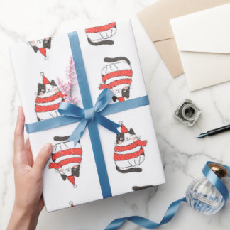 Christmas Cat ラッピングペーパー