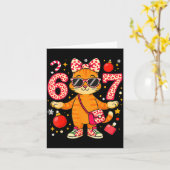 Christmas Cat For Women 6 7 Tee Meme Leopard Bow X カード (黄色い花)