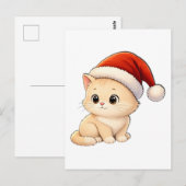 Christmas Cat Greeting Card ポストカード (正面/裏面)