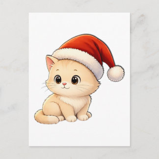 Christmas Cat Greeting Card ポストカード