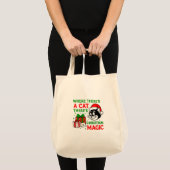 Christmas Cat Handy Holiday Carryall for Cat Lover トートバッグ (正面(商品))