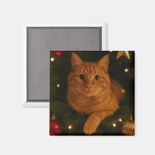 Christmas Cat Magnet マグネット (正面/裏面)