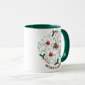 Christmas Cat Mug Gift for Cat Lovers マグカップ (正面右)