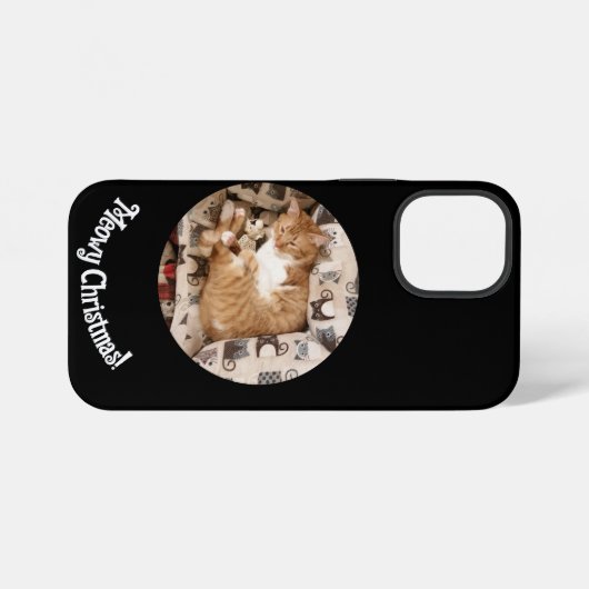 Christmas , Cat Photo , iPhoneケース (裏面横)