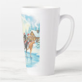 Christmas Cat Skaters, Latte Mug カフェラテマグ (右)