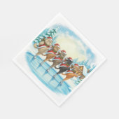 Christmas Cat Skaters, Napkins スタンダードランチョンナプキン (角)
