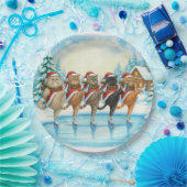 Christmas Cat Skaters, Paper Plate ペーパープレート (パーティー)