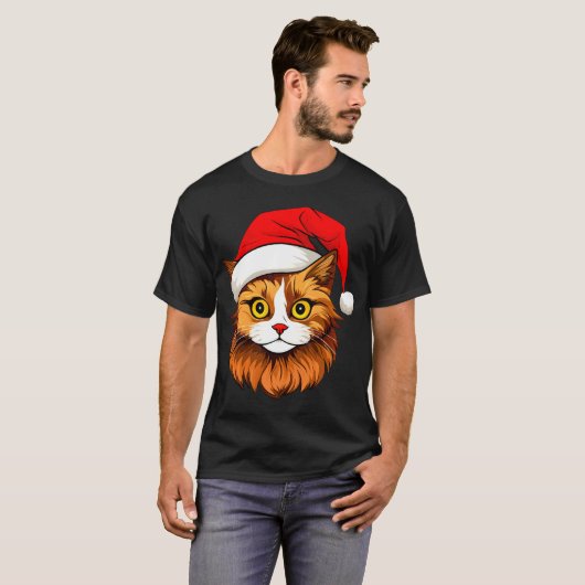 Christmas cat T-Shirt Tシャツ (正面フル)