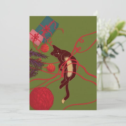 Christmas Cat Tangle – Festive Kitty Playtime 招待状 (スタンド正面)