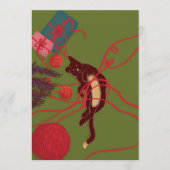 Christmas Cat Tangle – Festive Kitty Playtime 招待状 (正面)