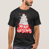 Christmas Cat Tee – Festive Kitty Holiday Art  Tシャツ (正面)