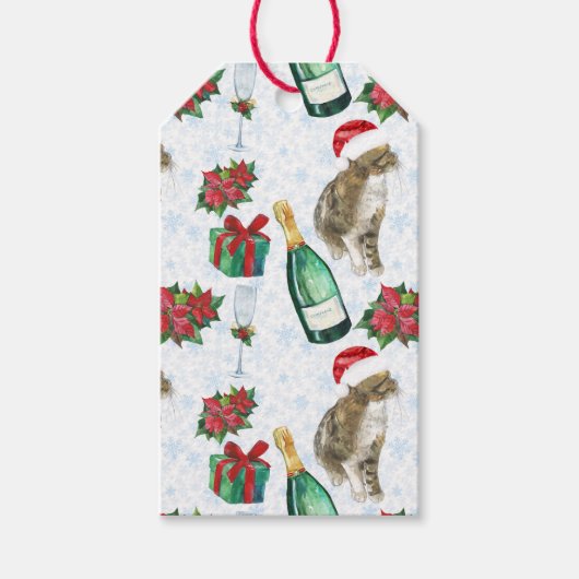 Christmas Cat Winter Celebration ギフトタグ (正面)