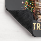 Christmas Cat With Santa Hat Holiday Funny Xmas Pa マウスパッド (コーナー)