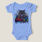 Christmas Cat Wrapped in Colorful Lights (デザイン正面)