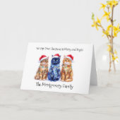 Christmas Cats カード (黄色い花)