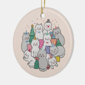 Christmas Cats セラミックオーナメント (左)