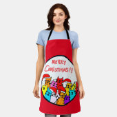 Christmas Cats Apron エプロン (着用した状態)