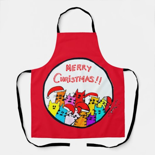 Christmas Cats Apron エプロン (正面)