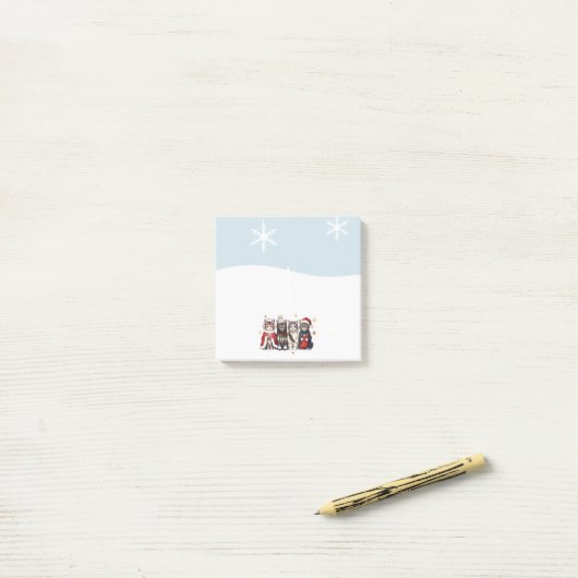 Christmas Cats Cute Post It Notes ポストイット (デスク上)