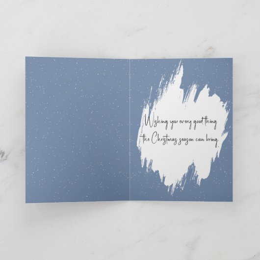 Christmas Cats Embracing On a Snowy Fence カード (内部)