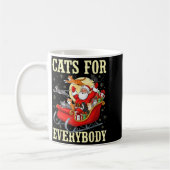 Christmas Cats For Everybody Santa Lover Holiday  コーヒーマグカップ (左)