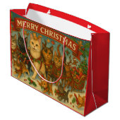 "Christmas Cats" Gift Bag ラージペーパーバッグ (裏面アングル)