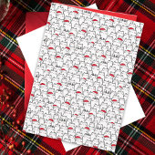 Christmas Cats Pattern Meowy Catmas Holiday カード