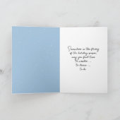 Christmas Cats Sitting With a Snowman In a Field カード (内部)