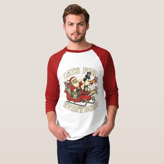 Christmas Cats Tシャツ (正面フル)