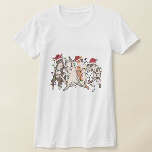 Christmas Cats with Santa Hats Cute Funny Holiday Tシャツ (レイダウン)