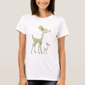 Christmas Celebration Green Deers Holidays Cute Tシャツ (正面)