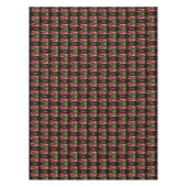 Christmas Celebration Red Candles Green Leaves テーブルクロス (正面)