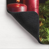 Christmas Celebration Red Candles Winter Holidays マウスパッド (コーナー)