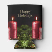 Christmas Celebration Red Candles Winter Holidays 缶クーラー (裏面)