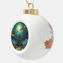 Christmas Ceramic Ornament –Round Keepsake セラミックボールオーナメント