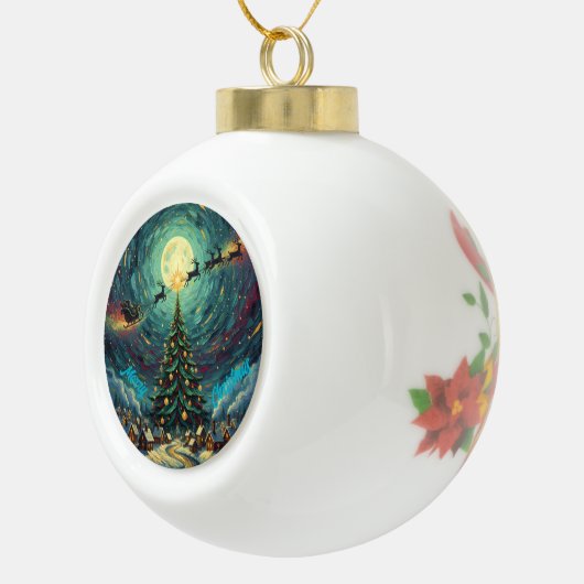 Christmas Ceramic Ornament –Round Keepsake セラミックボールオーナメント (右)