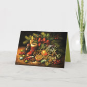 Christmas Chalk Drawing Still Life シーズンカード (正面)