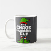 Christmas Chaos Coordinator Elf Funny Xmas Holiday コーヒーマグカップ (左)
