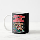 Christmas Chaos Coordinator Xmas Puppy Funny Shi-o コーヒーマグカップ (左)