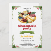 Christmas Charcuterie party invitation 招待状 (正面/裏面)