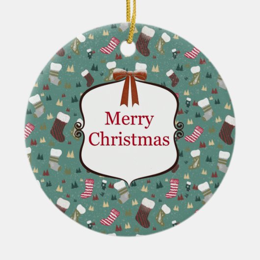 "Christmas Charm" セラミックオーナメント (正面)
