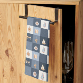 Christmas Checkered Kitchen Towel キッチンタオル
